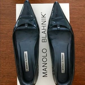 Manolo Blahnik patent leather flat